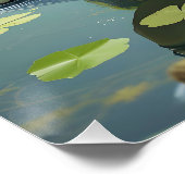 Fantasy Cute Serene Turtle Forest Poster (Ecke)