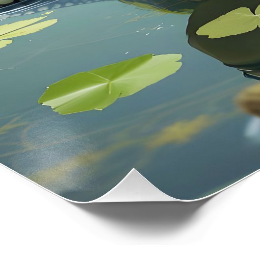 Fantasy Cute Serene Turtle Forest Poster (Ecke)