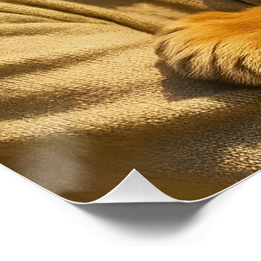 Fantasy Cute Tiger Old Man Poster (Ecke)