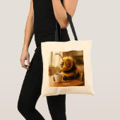 Fantasy Cute Very Tired Bee Tragetasche (Vorderseite (Produkt))