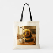 Fantasy Cute Very Tired Bee Tragetasche (Rückseite)