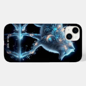 Fantasy Cute Wolf Blue Reflection Case-Mate iPhone Hülle (Rückseite (Horizontal))