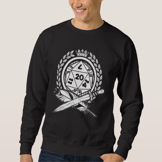 Fantasy D20 Dice Rpg Role Play Game Master Game Sweatshirt (Vorderseite)