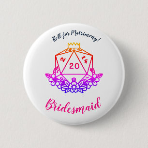 Fantasy/D&D-Junggesellinnenabschied-Pin Button