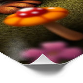 Fantasy Dackel Welpe Art Poster (Ecke)