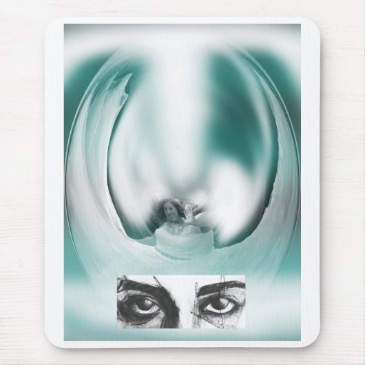 Fantasy Dame and eyes art Mousepad (Vorne)