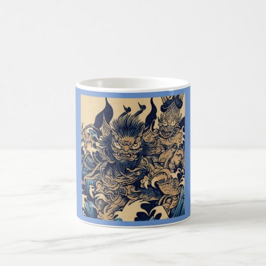 Fantasy-Dämonen - Holzschnitt 2 Kaffeetasse (Mittel)