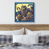 Fantasy-Dämonen - Holzschnitt 4 Leinwanddruck (Insitu (Schlafzimmer))