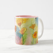 Fantasy Dandela Watercolor Design Coffee Tasse (VorderseiteRechts)