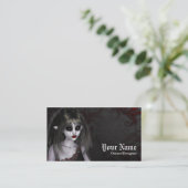 Fantasy Dark Gothic Dead Fairy Business Card Visitenkarte (Stehend Vorderseite)