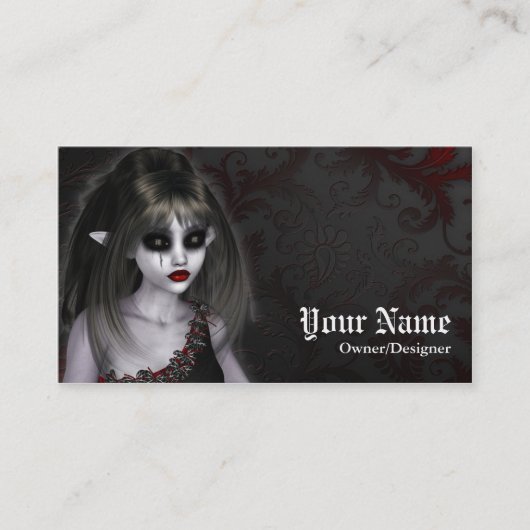 Fantasy Dark Gothic Dead Fairy Business Card Visitenkarte (Vorderseite)