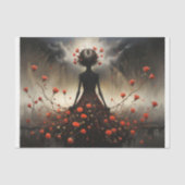 Fantasy Dark Lady of Roses Seidenpapier (Vorderseite)