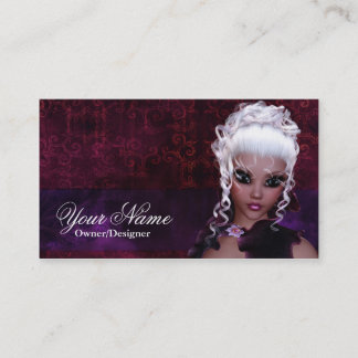 Fantasy Dark Skin Dark Gothic Style Business Card Visitenkarte