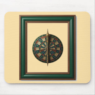 Fantasy-Dartboard mit futuristischem Dart Mousepad