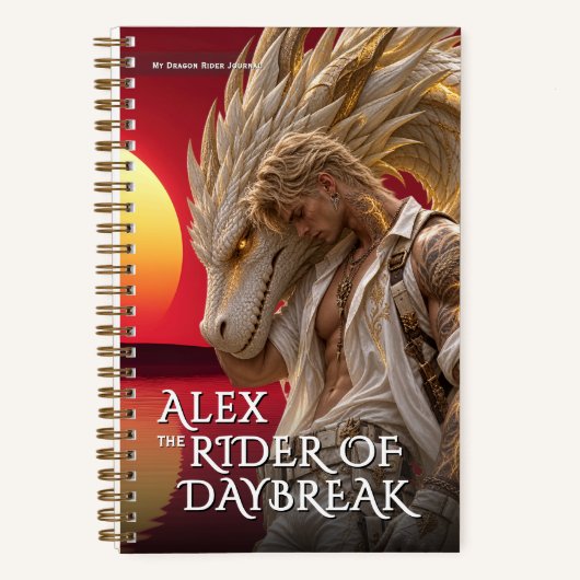 Fantasy-Dawn-Drache Mythisches Abenteuer Notizblock (Vorderseite)