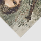 Fantasy Decoupage der mittelalterlichen Kriegerin Seidenpapier (Detail)