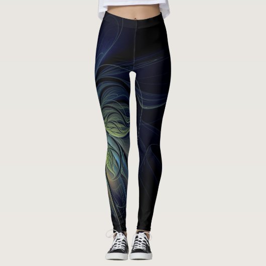 Fantasy-Design auf schwarzem Hintergrund mit coole Leggings (Vorderseite)