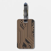 Fantasy Design | Crypto Btc | Motivation | Blue Gepäckanhänger (Rückseite vertikal)