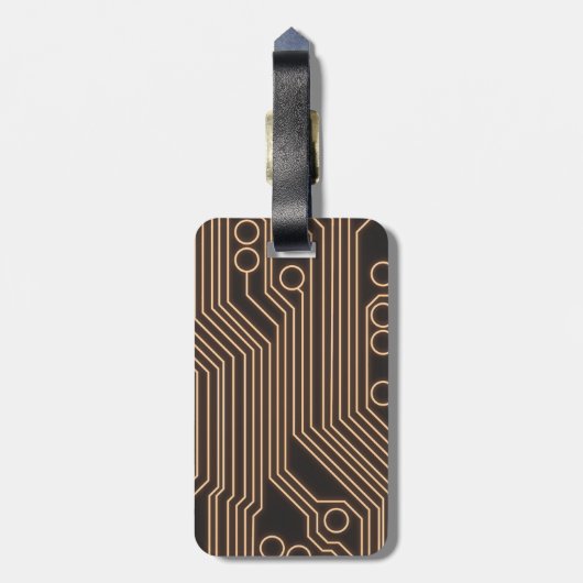 Fantasy Design | Crypto Btc | Motivation | Blue Gepäckanhänger (Rückseite vertikal)