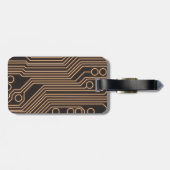 Fantasy Design | Crypto Btc | Motivation | Blue Gepäckanhänger (Rückseite horizontal)