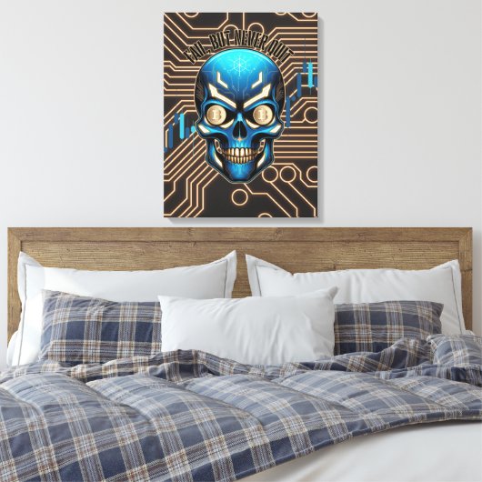 Fantasy Design | Crypto Btc | Motivation | Blue Leinwanddruck (Insitu (Schlafzimmer))