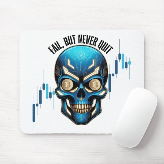 Fantasy Design | Crypto Btc | Motivation | Blue Mousepad (Mit Mouse)