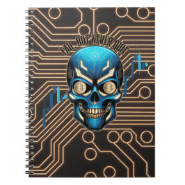 Fantasy Design | Crypto Btc | Motivation | Blue Notizblock