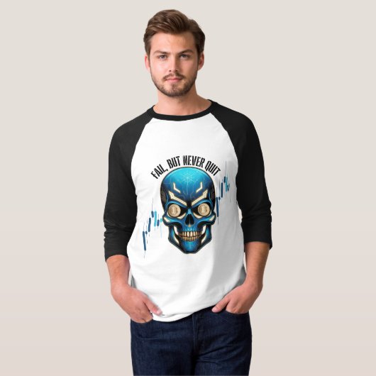 Fantasy Design | Crypto Btc | Motivation | Blue T-Shirt (Vorne ganz)