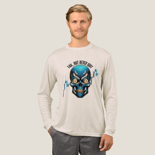Fantasy Design | Crypto Btc | Motivation | Blue Tri-Blend Shirt (Volle Vorderseite)