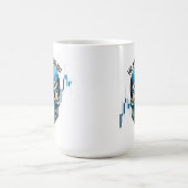 Fantasy Design | Crypto Btc | Motivation | Blue Verwandlungstasse (Zentrum)