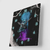 Fantasy Design | Cryptocurrency | Ethereum Marble Quadratische Wanduhr (Winkel)