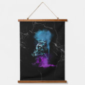 Fantasy Design | Cryptocurrency | Ethereum Marble Wandteppich Mit Holzrahmen (Vorderseite)