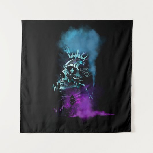 Fantasy Design | Cryptocurrency | Ethereum Wandteppich (Vorderseite)