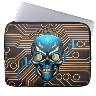 Fantasy-Design Krypto-Btc Motivation Blau Laptopschutzhülle