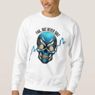 Fantasy-Design Krypto-Btc Motivation Blau Sweatshirt
