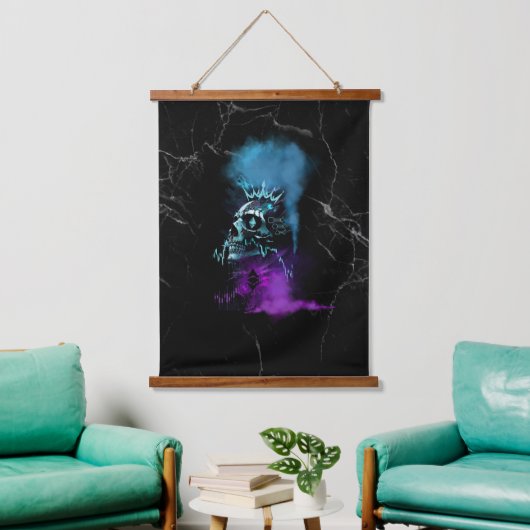 Fantasy-Design | Kryptowährung | Ethereum-Marmor Wandteppich Mit Holzrahmen (Wohnzimmer)