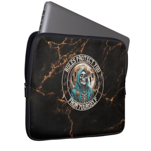 Fantasy Design marble | Grim Reaper | Motivation Laptopschutzhülle (Vorne Rechts)