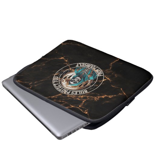 Fantasy Design marble | Grim Reaper | Motivation Laptopschutzhülle (Vorne Knopf)
