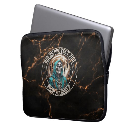 Fantasy Design marble | Grim Reaper | Motivation Laptopschutzhülle (Vorderseite Links)