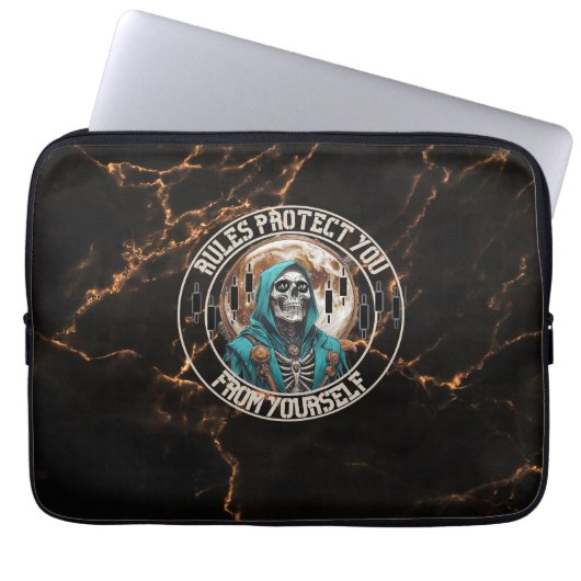 Fantasy Design marble | Grim Reaper | Motivation Laptopschutzhülle (Vorderseite)