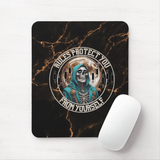 Fantasy Design marble | Grim Reaper | Motivation Mousepad (Mit Mouse)