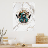 Fantasy-Design Marmor | Sensenmann | Motivation Poster (Küche)