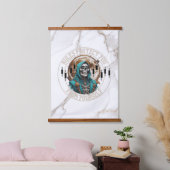 Fantasy-Design Marmor | Sensenmann | Motivation Wandteppich Mit Holzrahmen (Schlafzimmer)