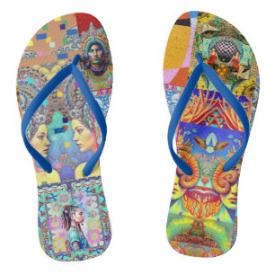 FANTASY DESIGNER COLLAGE BADESANDALEN
