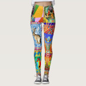 FANTASY DESIGNER COLLAGE LEGGINGS (Vorderseite)