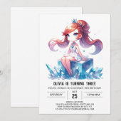 Fantasy Digital Princess Geburtstag Einladung (Vorne/Hinten)