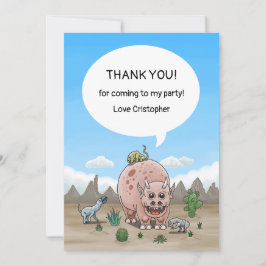 Fantasy-Dinosaurier Dankeskarte