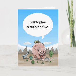 Fantasy Dinosaurier Geburtstag Einladung