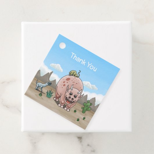 Fantasy-Dinosaurier Geschenkanhänger (Beispiel)