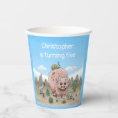 Fantasy-Dinosaurier Pappbecher (Vorderseite)